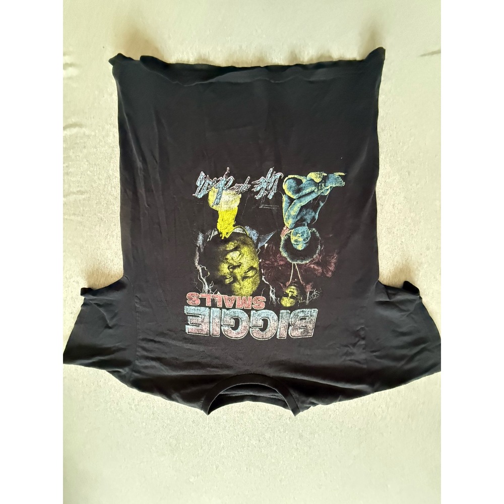 Biggie Smalls Notorious BIG Graphic T-Shirt Mens Large Black Hip Hop Streetwear